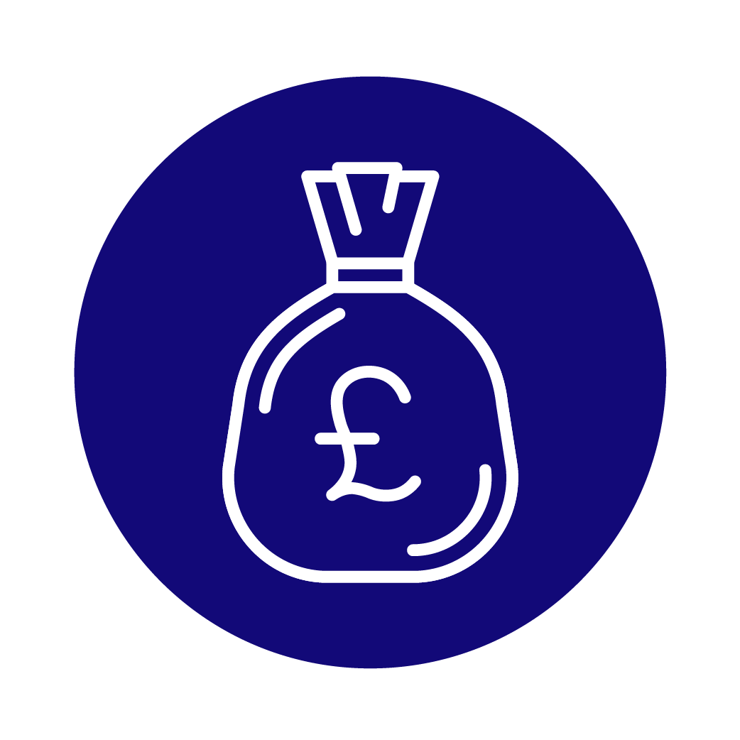 Income protection icon | Money bag