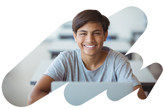 Student at their laptop