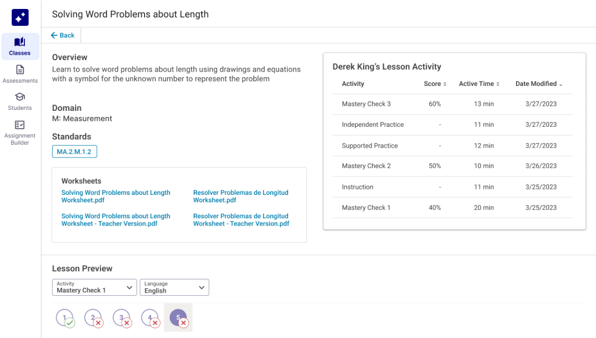 Imagine MyPath Lesson Details
